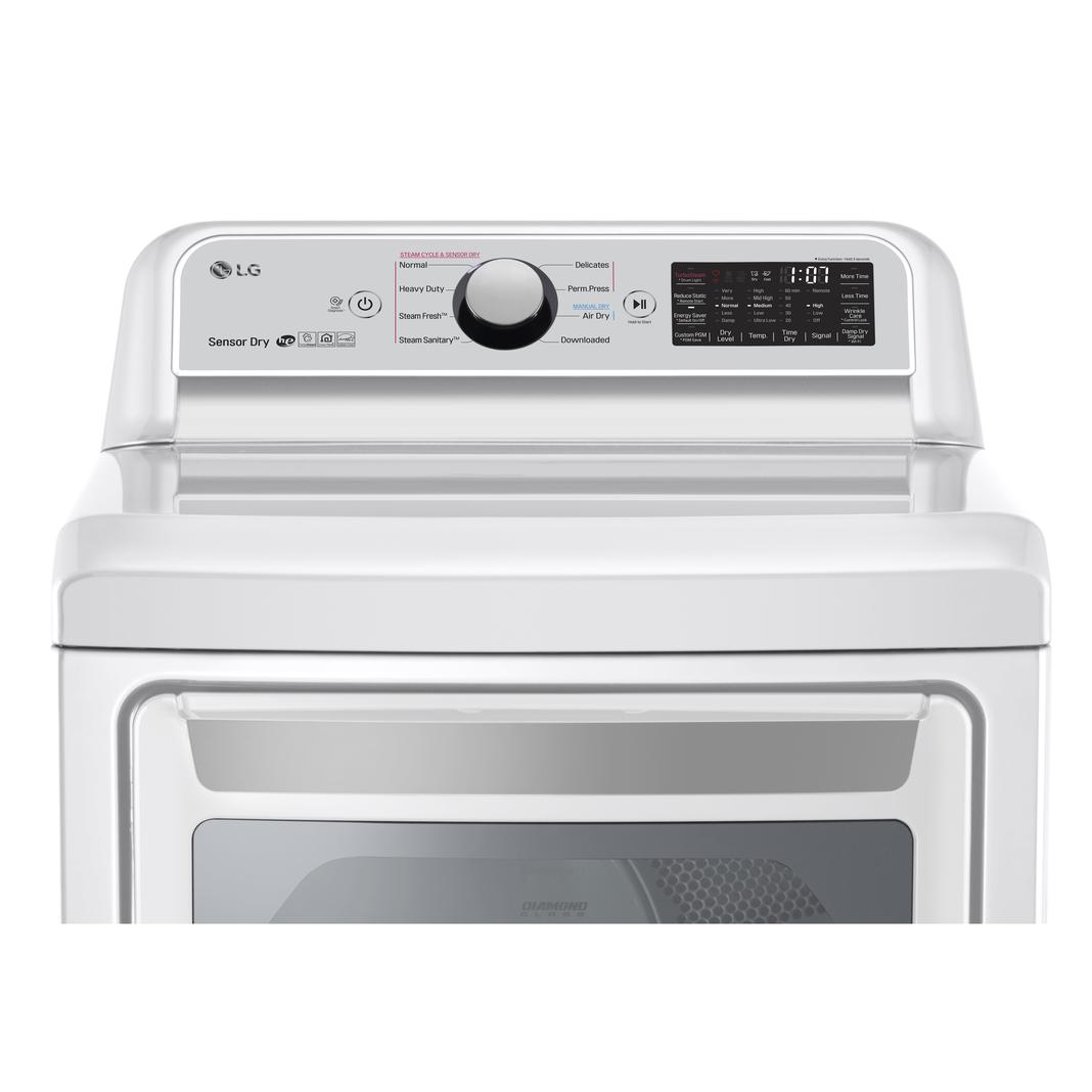 LG - 7.3 cu. Ft Electric Dryer in White - DLEX7250W