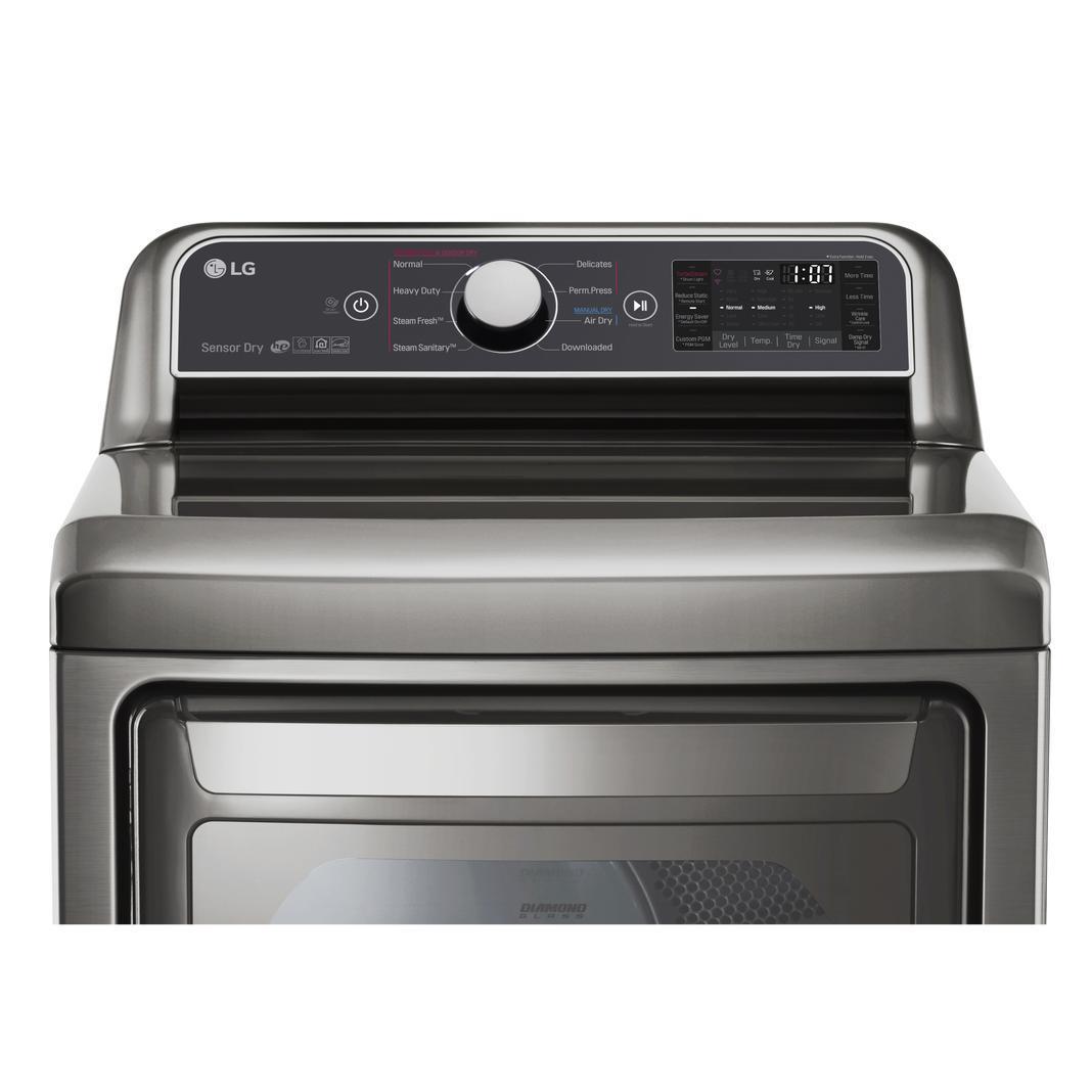 LG - 7.3 cu. Ft Electric Dryer in Stainless - DLEX7300VE