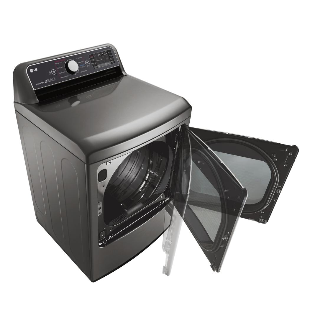 LG - 7.3 cu. Ft Electric Dryer in Stainless - DLEX7300VE