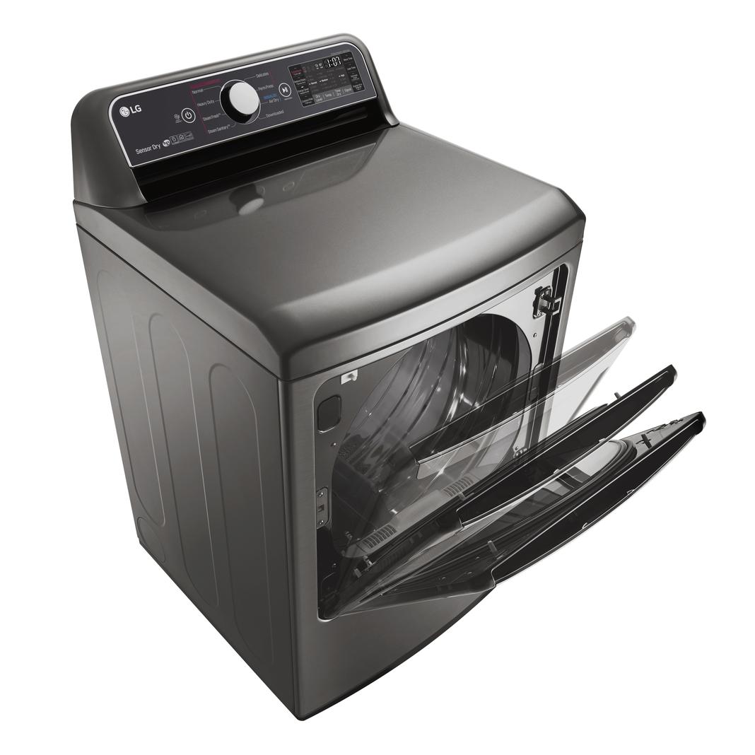 LG - 7.3 cu. Ft Electric Dryer in Stainless - DLEX7300VE