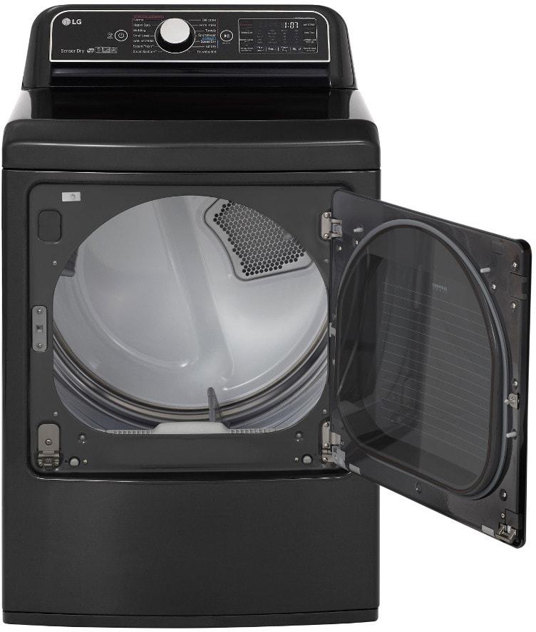 LG - 7.3 cu. Ft Electric Dryer in Black Stainless - DLEX7900BE