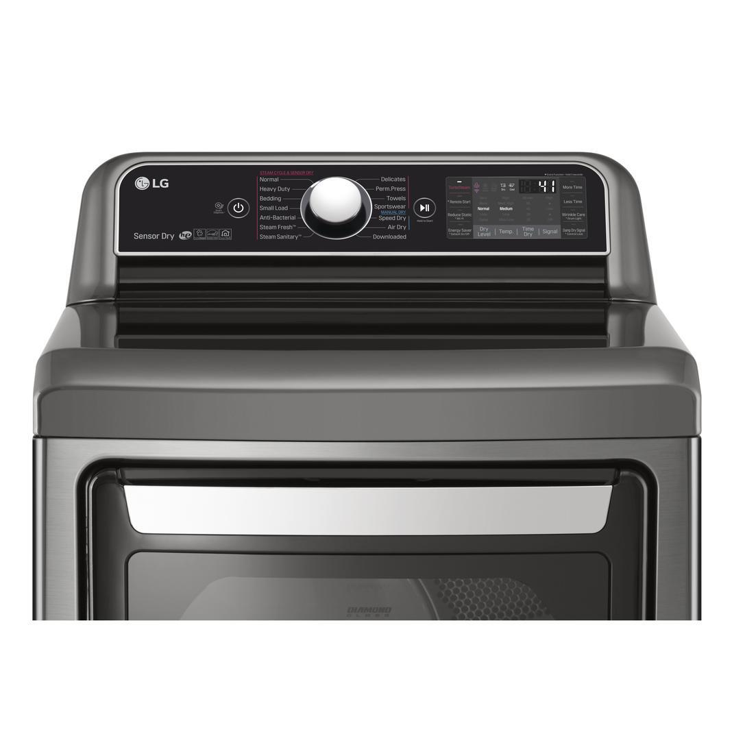LG - 7.3 cu. Ft Electric Dryer in Stainless - DLEX7900VE