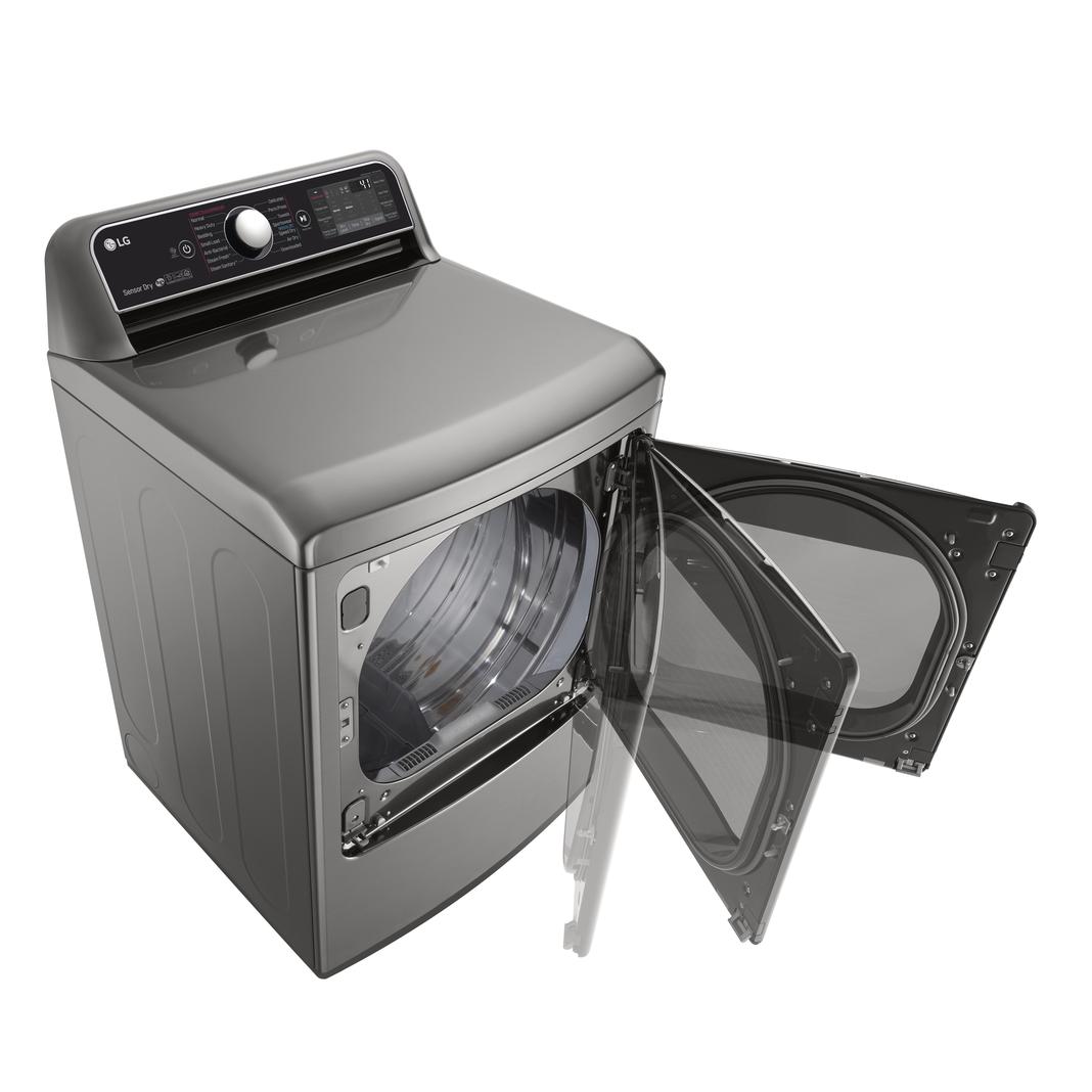 LG - 7.3 cu. Ft Electric Dryer in Stainless - DLEX7900VE
