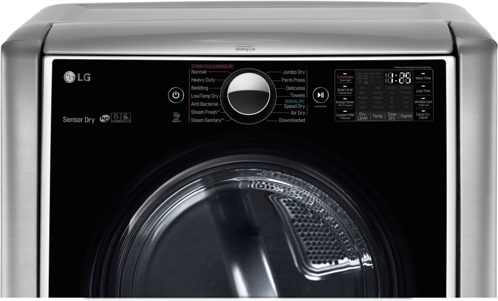 LG - 9 cu. Ft Electric Dryer in Stainless - DLEX9000V