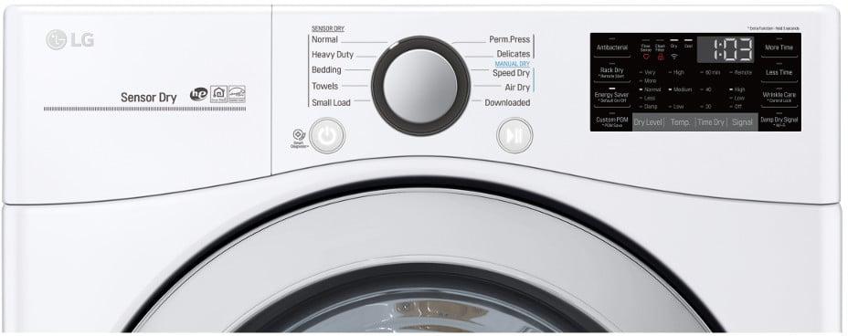 LG - 7.4 cu. Ft Gas Dryer in White - DLG3501W