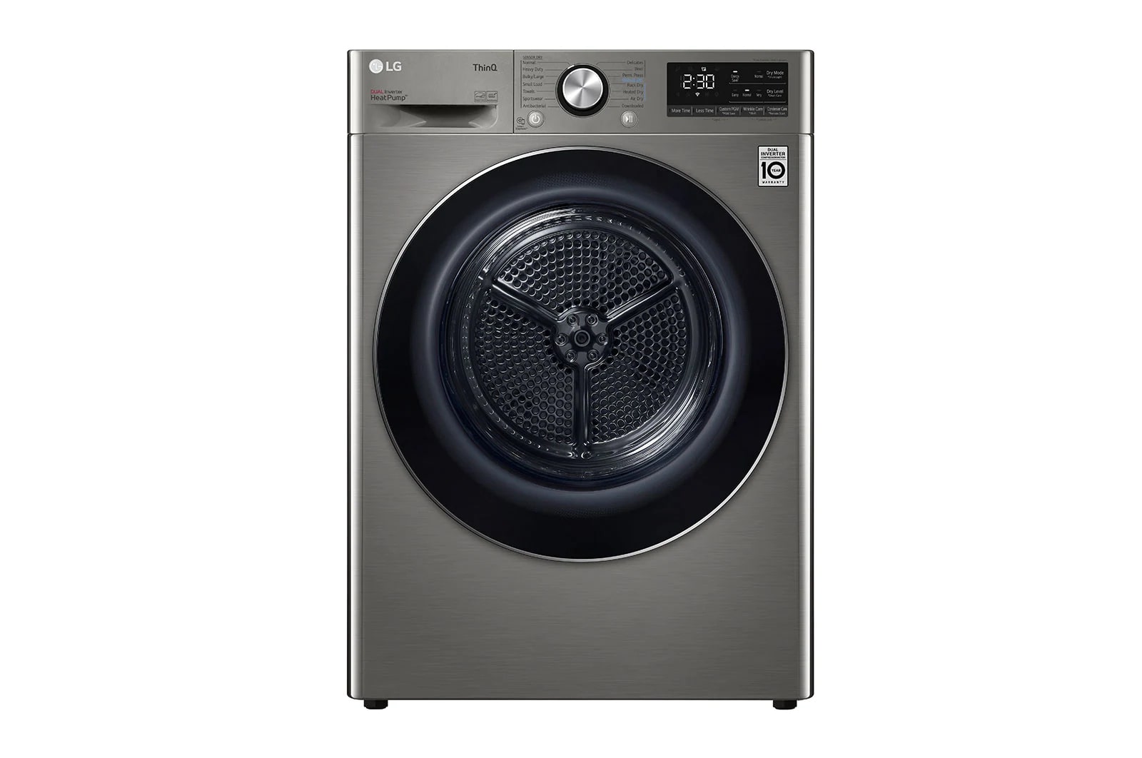 LG - 4.2 cu. Ft Electric Dryer in Grey - DLHC1455P