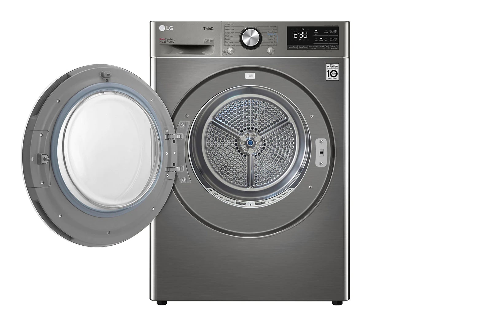 LG - 4.2 cu. Ft Electric Dryer in Grey - DLHC1455P