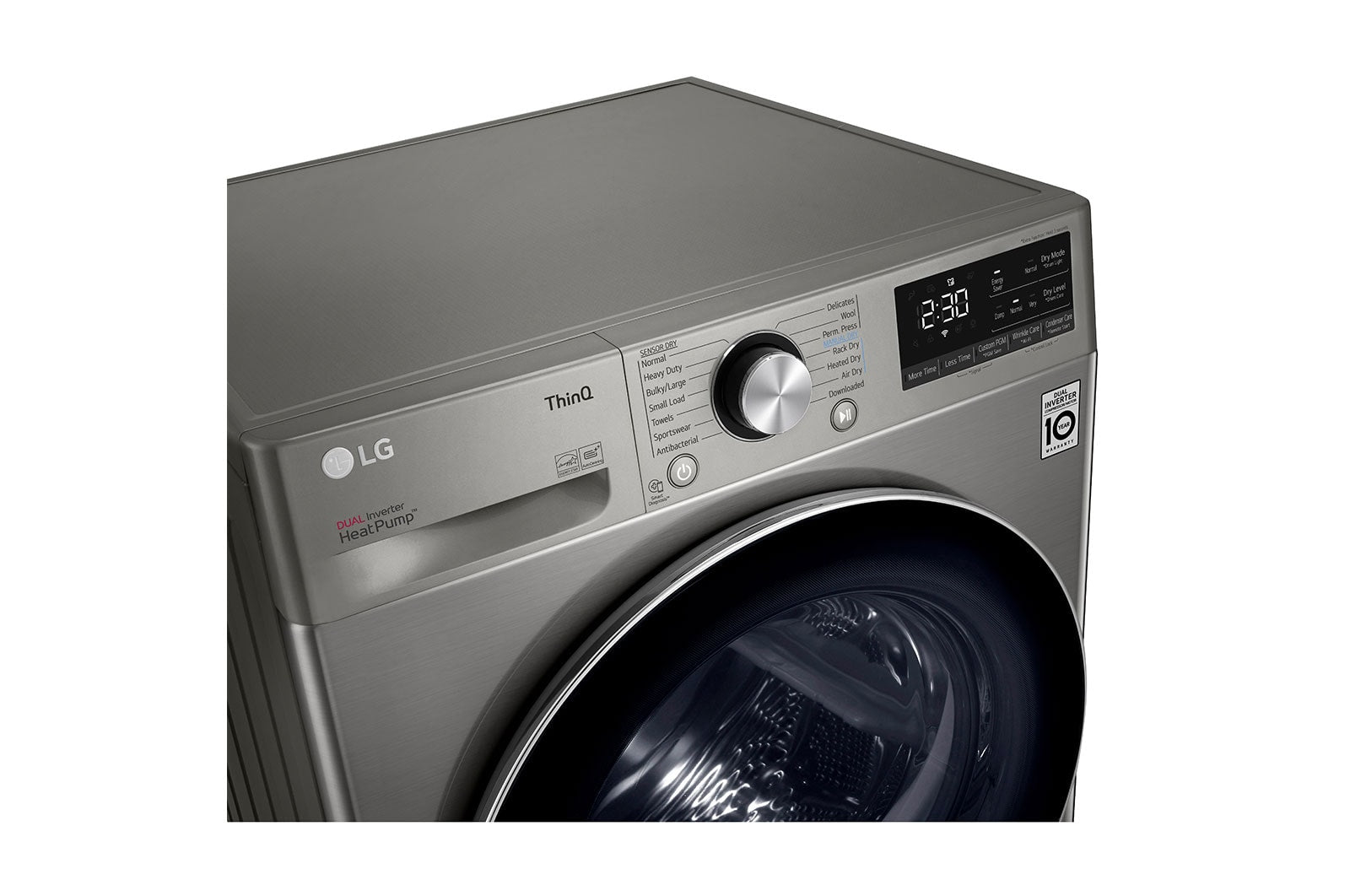 LG - 4.2 cu. Ft Electric Dryer in Grey - DLHC1455P