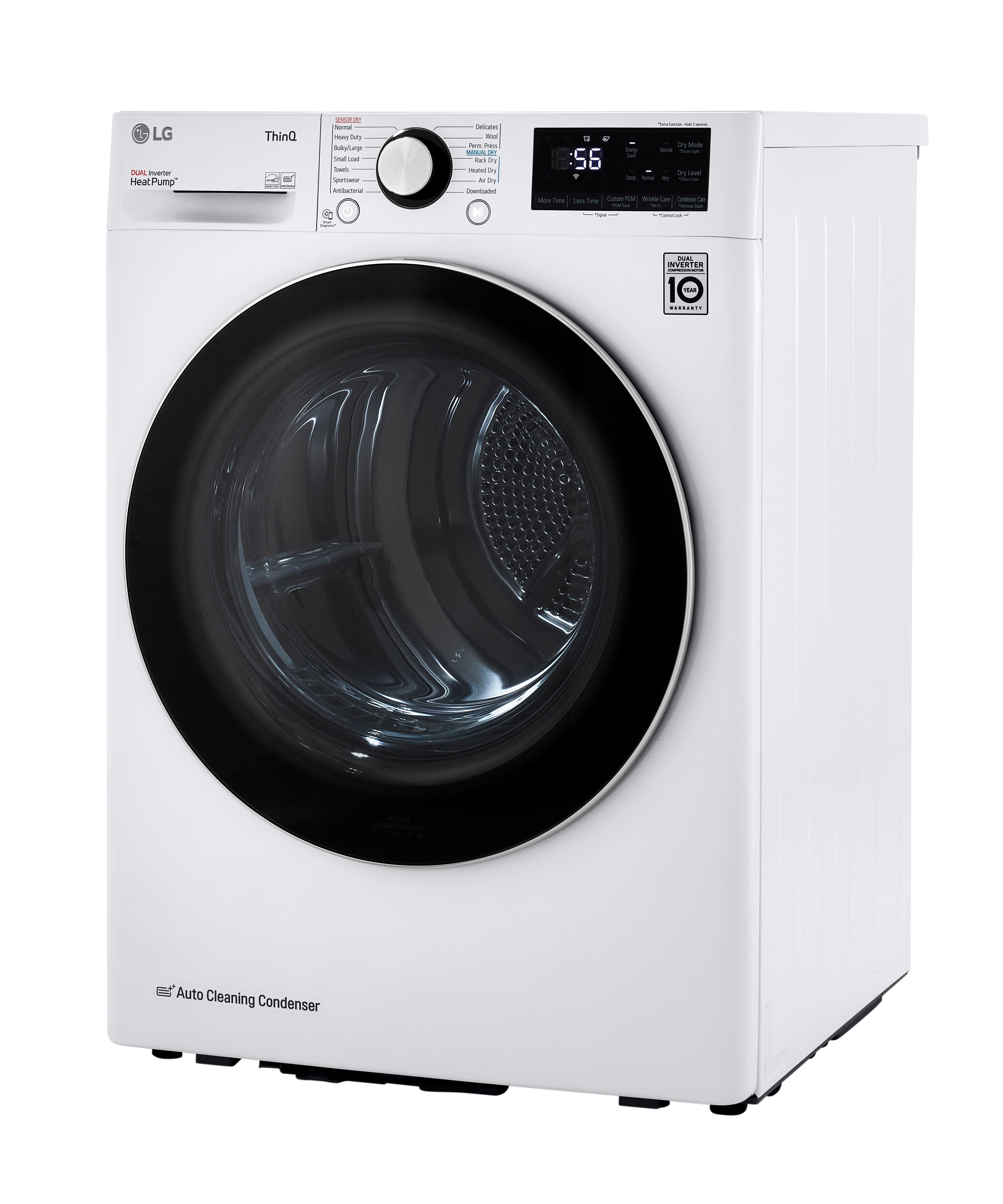 LG - 4.2 cu. Ft Compact Dryer in White - DLHC1455W