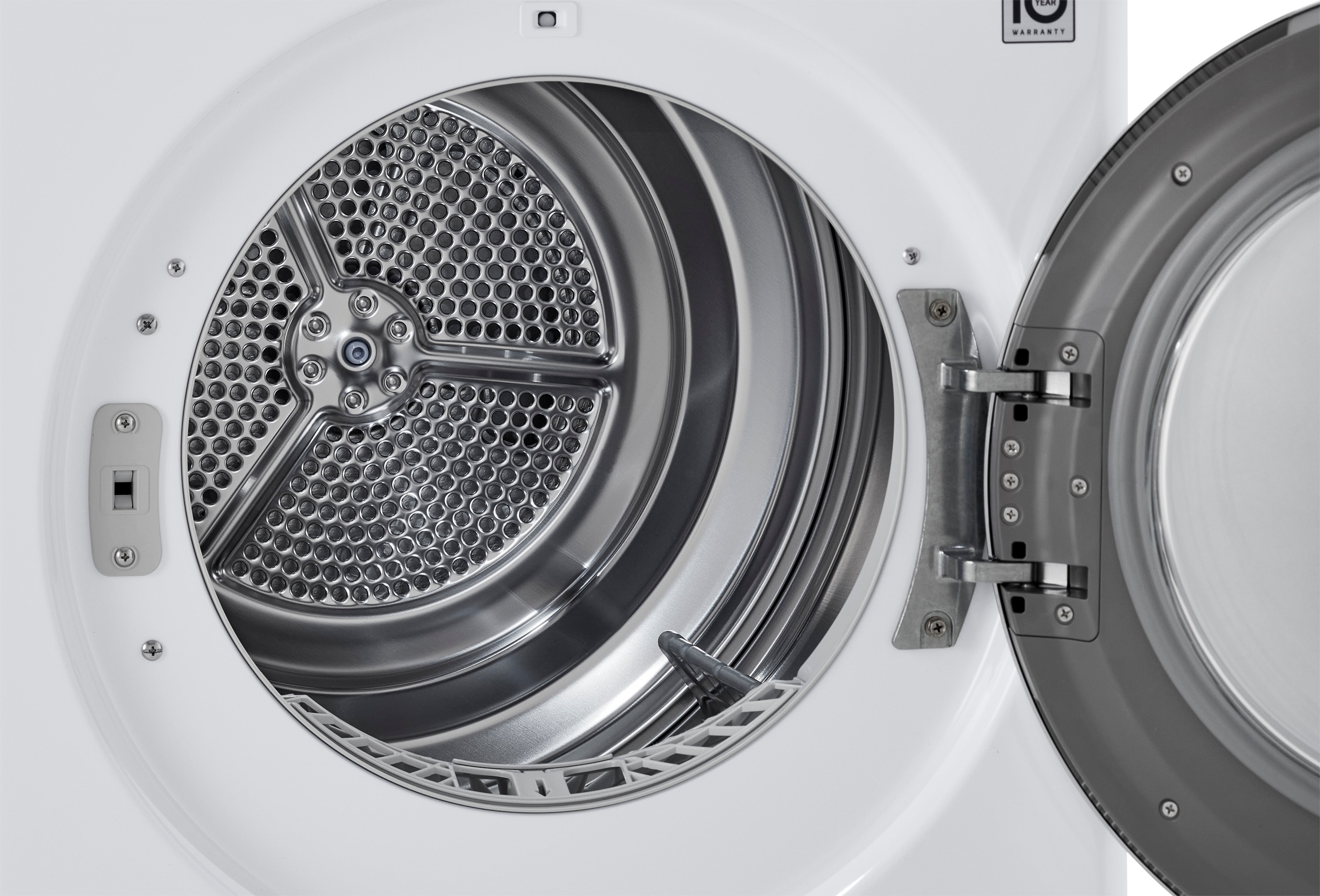 LG - 4.2 cu. Ft Compact Dryer in White - DLHC1455W