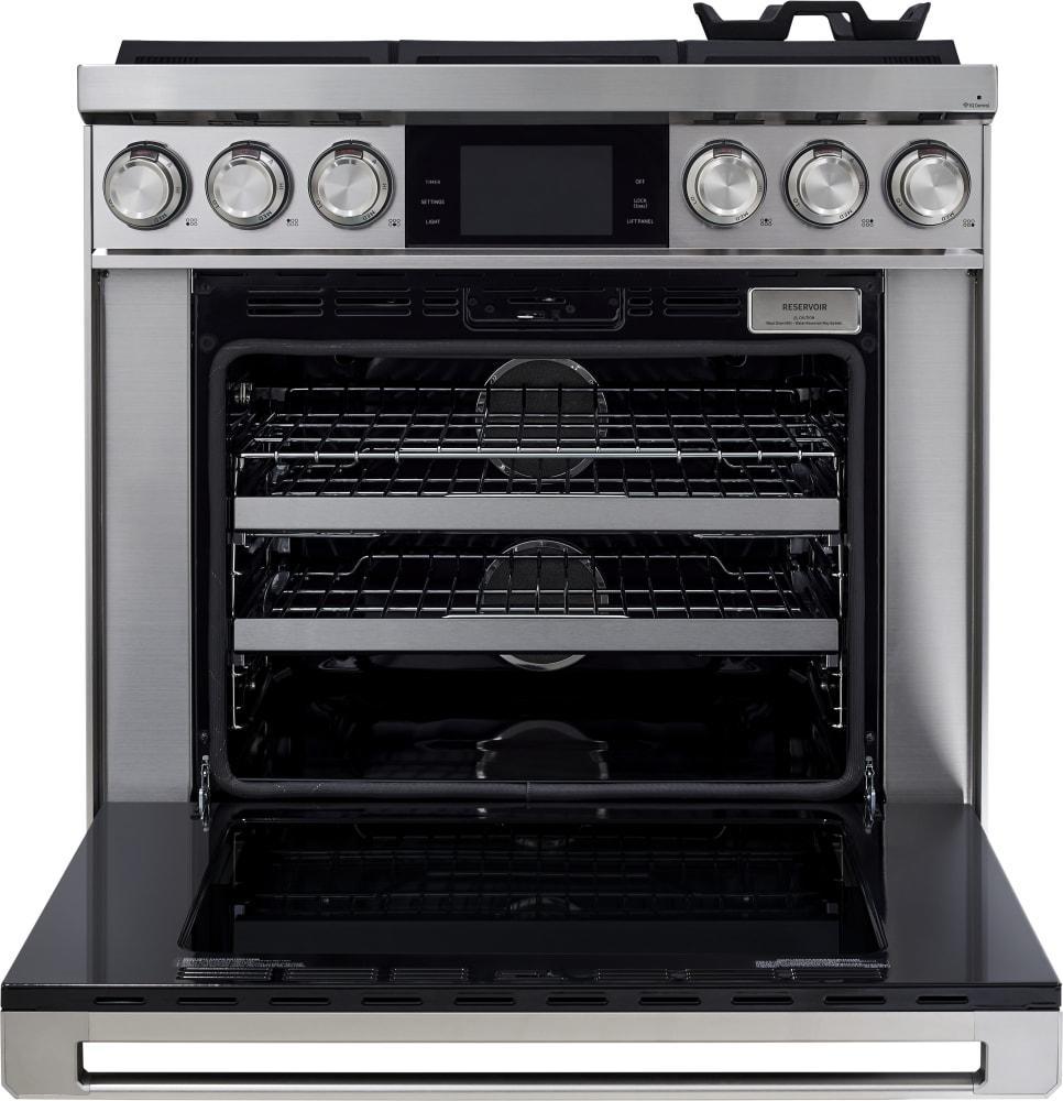Dacor - 4.8 cu. ft Dual Fuel Natural Gas Range in Stainless - DOP36M86DLS