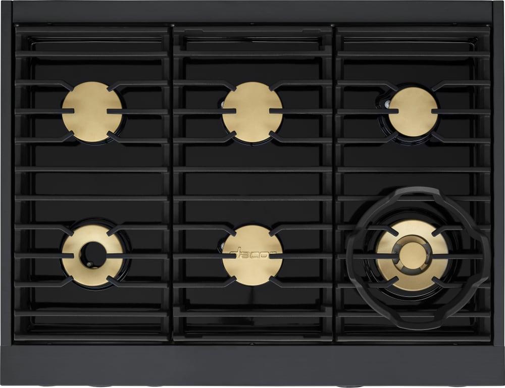 Dacor - 4.8 cu. ft Dual Fuel Liquid Propane Range in Black Stainless - DOP36M86DPM