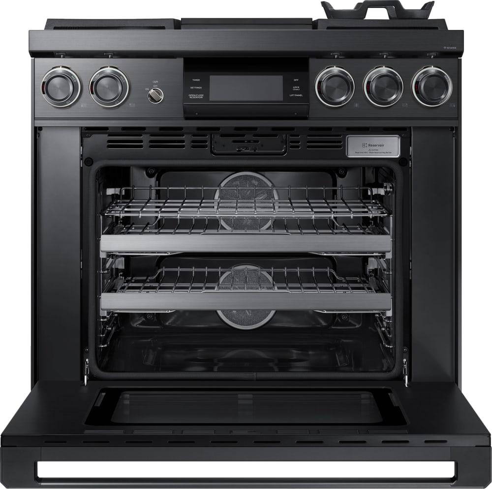Dacor - 4.8 cu. ft Dual Fuel Range in Black Stainless - DOP36M94DPM