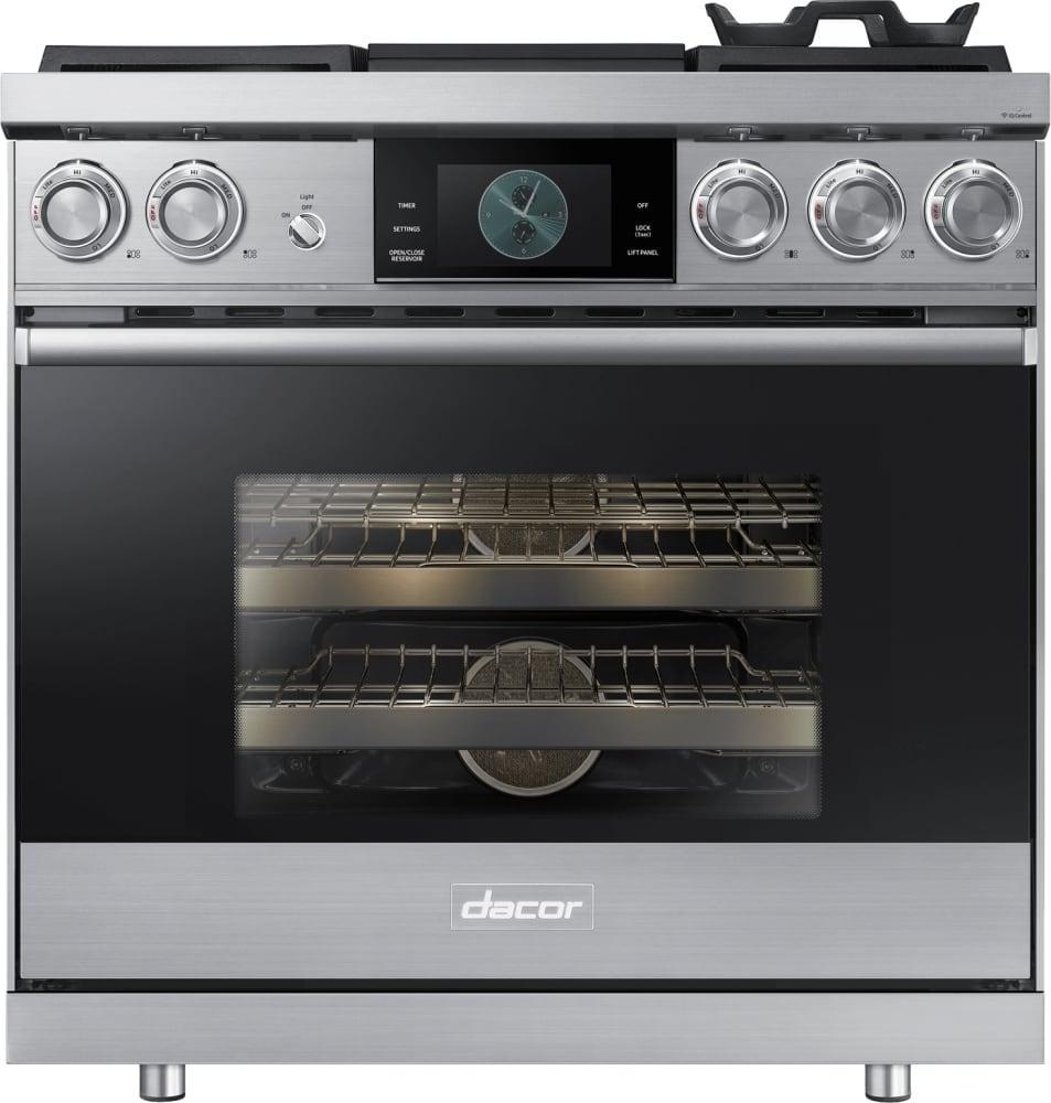 Dacor - 4.8 cu. ft Dual Fuel Range in Stainless - DOP36M94DPS