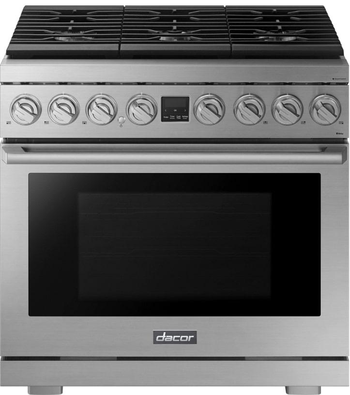 Dacor - 5.9 cu. ft Gas Range in Stainless - DOP36P86GLS