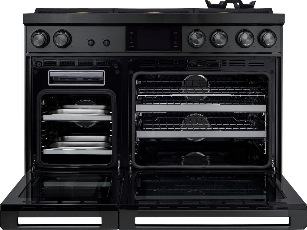 Dacor - 6.6 cu. ft Dual Fuel Range in Black Stainless - DOP48M86DLM