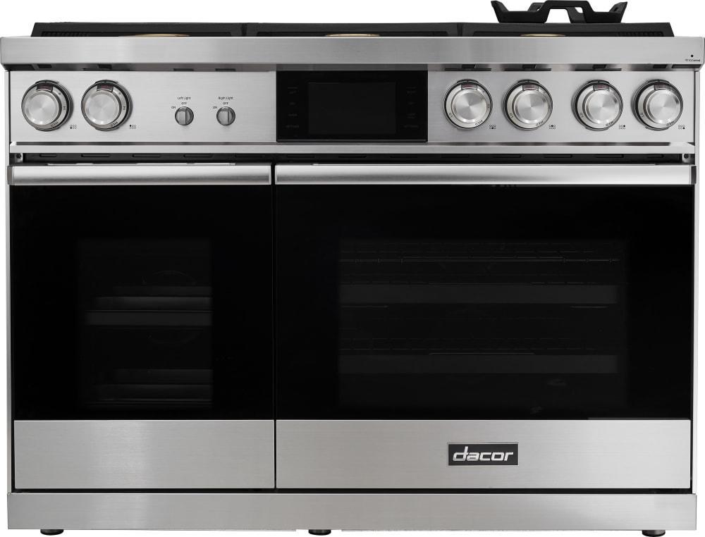 Dacor - 6.6 cu. ft Dual Fuel Range in Stainless - DOP48M86DLS