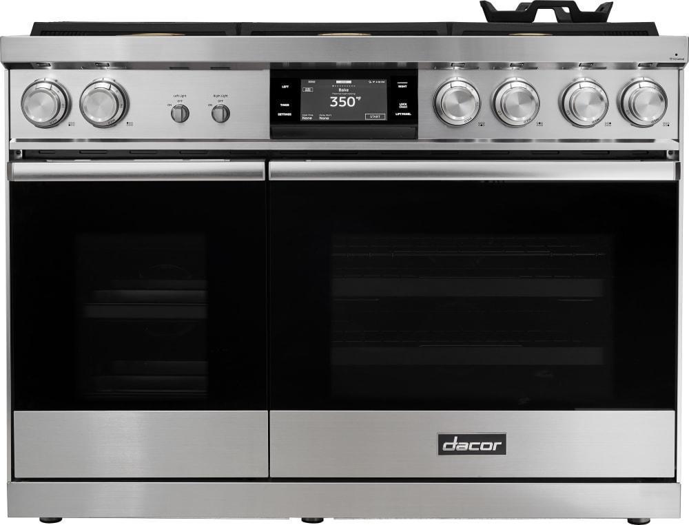 Dacor - 6.6 cu. ft Dual Fuel Range in Stainless - DOP48M86DPS