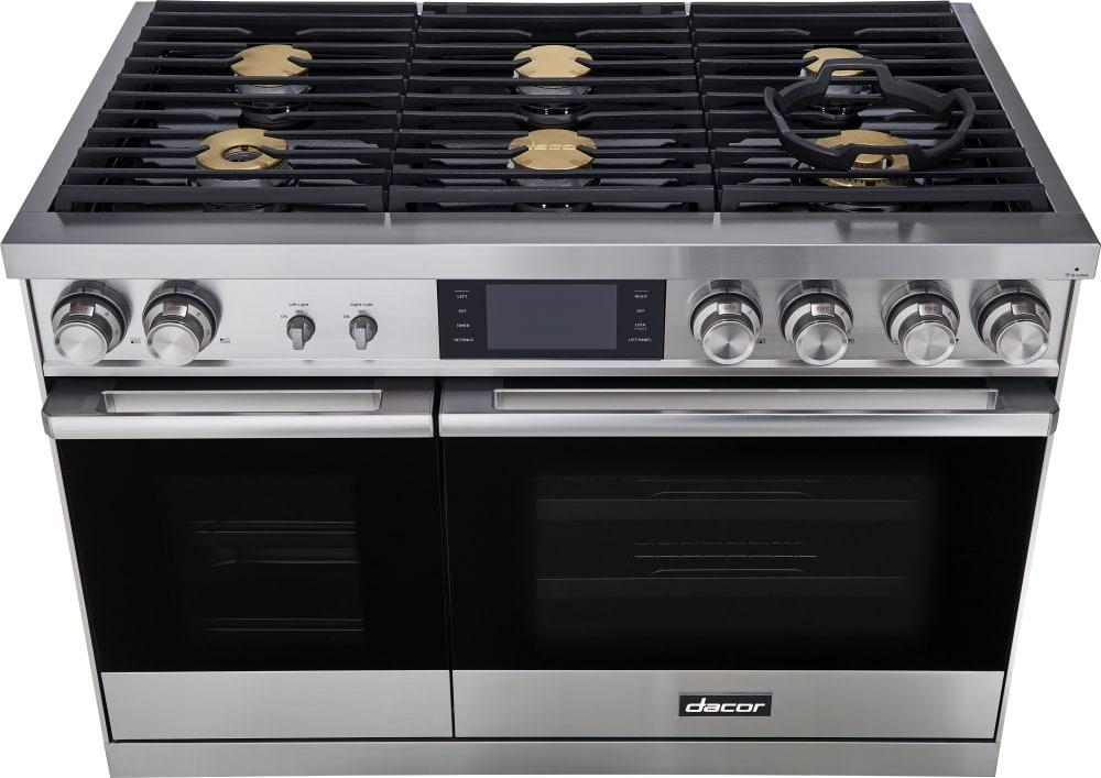 Dacor - 6.6 cu. ft Dual Fuel Range in Stainless - DOP48M86DPS