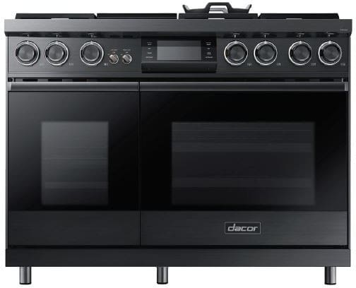 Dacor - 6.6 cu. ft Dual Fuel Range in Black Stainless - DOP48M96DLM