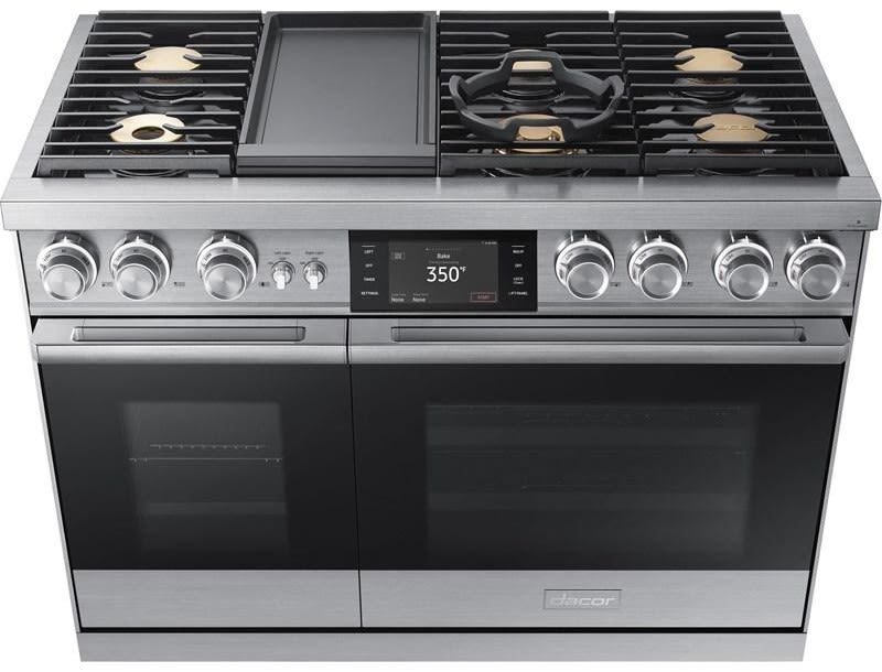 Dacor - 6.6 cu. ft Dual Fuel Range in Stainless - DOP48M96DPS