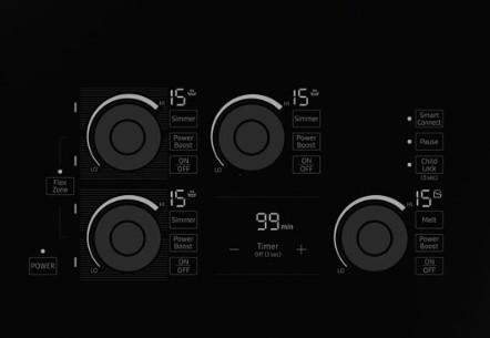 Dacor - 30 inch wide Induction Cooktop in Black Stainless - DTI30P876BB