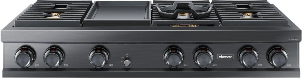 Dacor - 48 inch wide Gas Cooktop in Stainless - DTT48M976PS