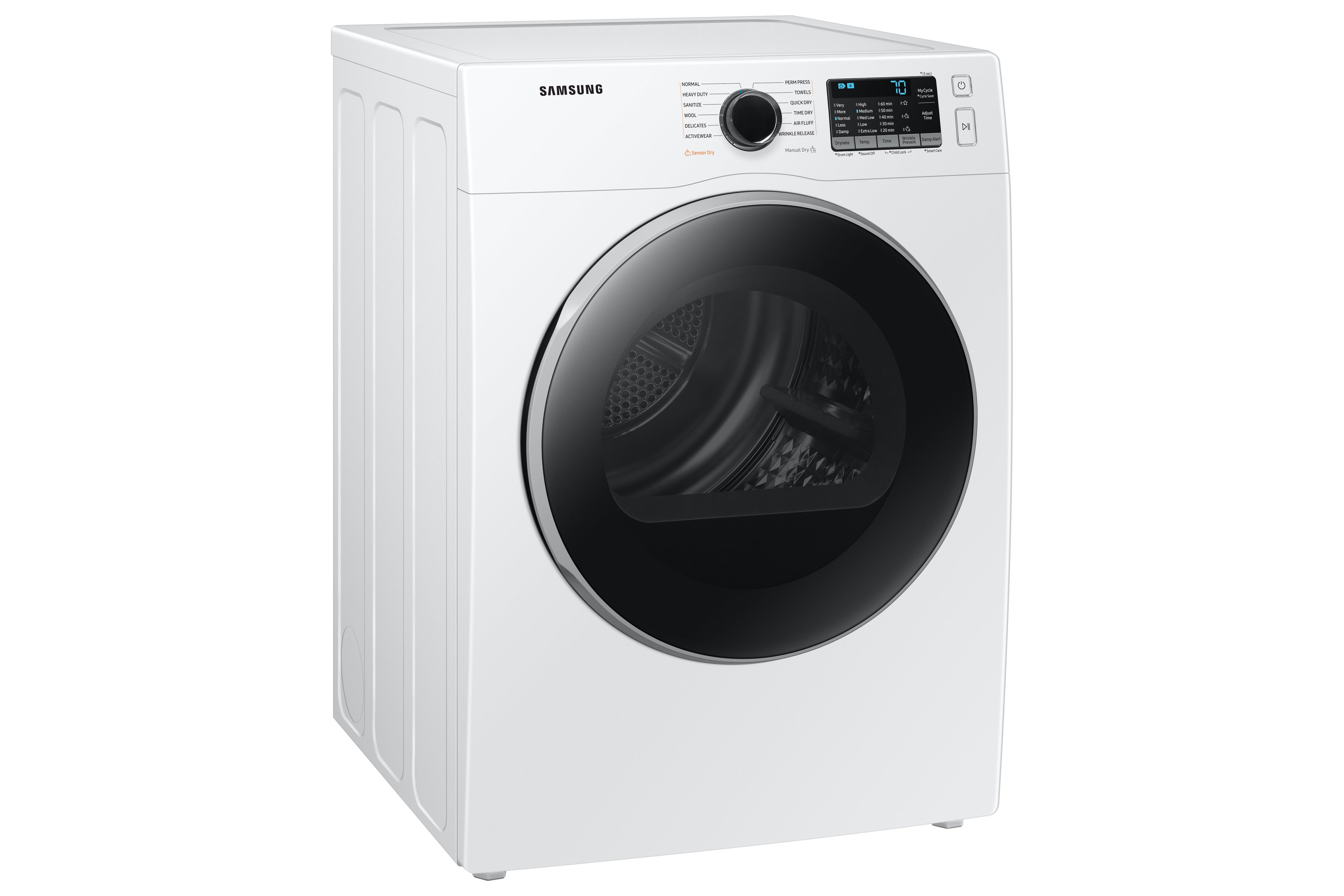 Samsung - 4 cu. Ft Electric Dryer in White - DV25B6800EW