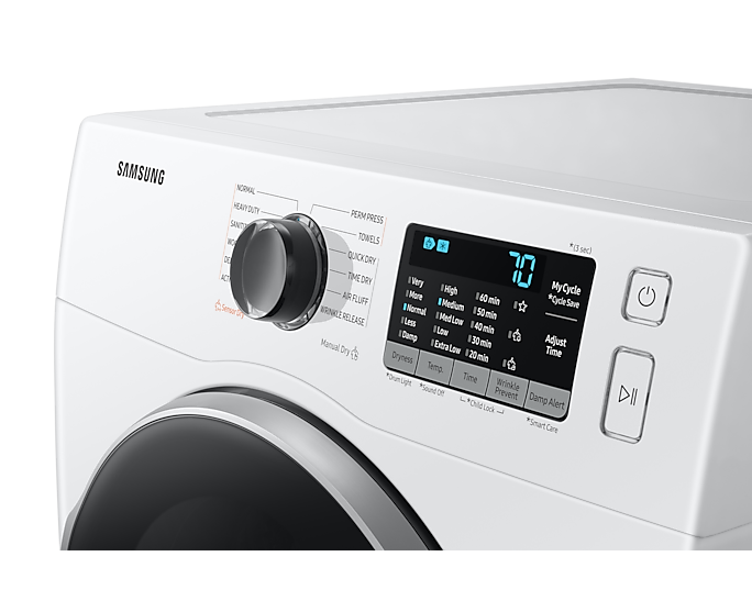 Samsung - 4 cu. Ft Electric Dryer in White - DV25B6800EW