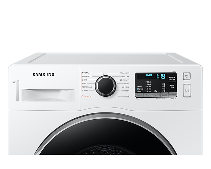 Samsung - 4 cu. Ft Electric Dryer in White - DV25B6800HW