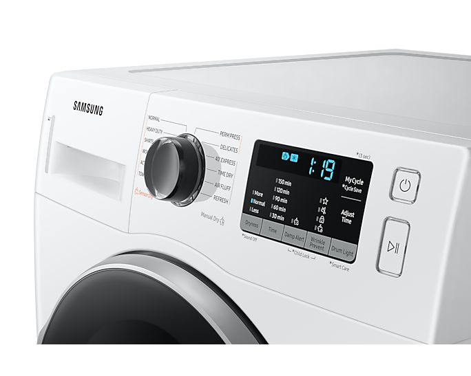 Samsung - 4 cu. Ft Electric Dryer in White - DV25B6800HW