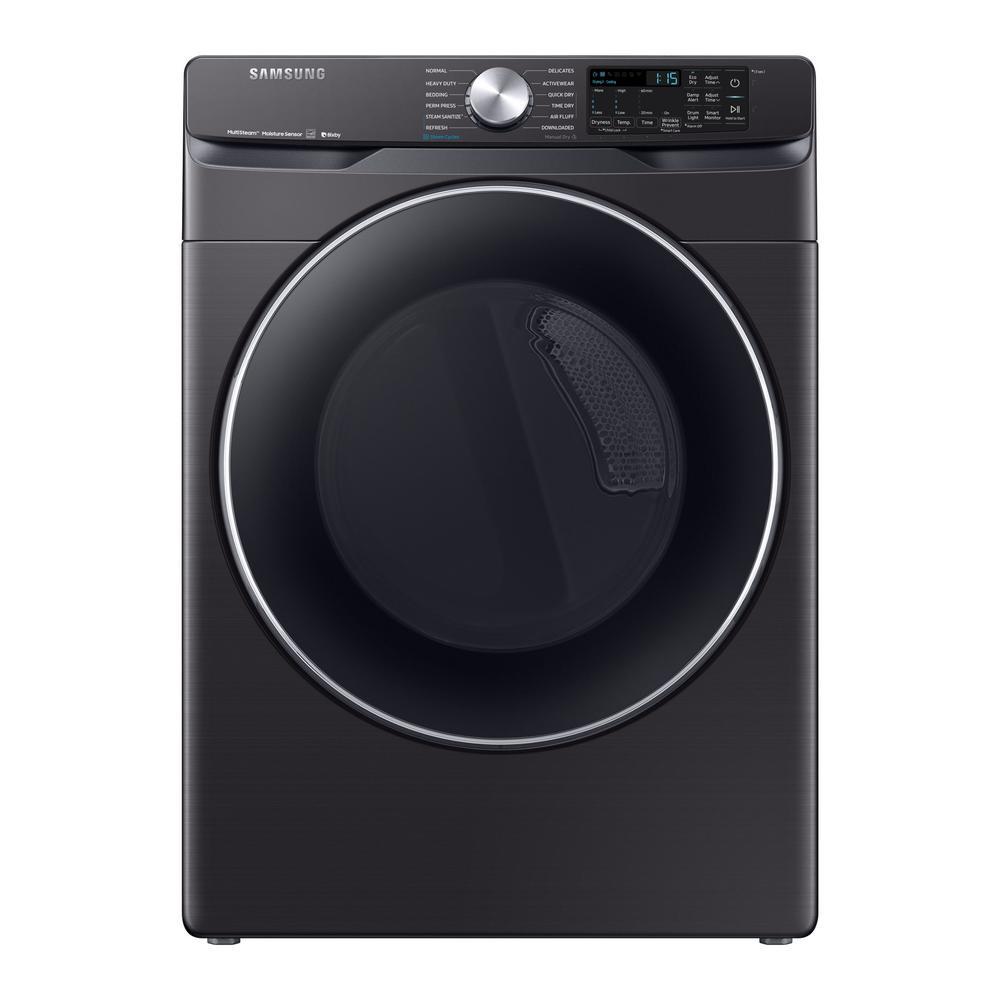 Samsung - 7.5 cu. ft Electric Dryer in Black Stainless - DVE45R6300V