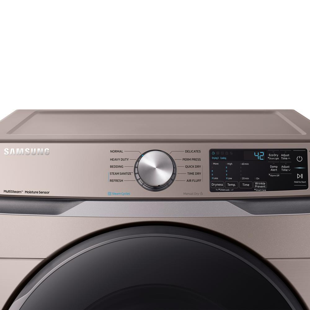 Samsung - 7.5 cu. Ft Electric Dryer in Champagne - DVE45T6100C