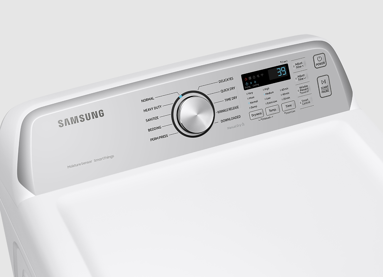 Samsung - 7.4 cu. Ft Electric Dryer in White - DVE47CG3500WAC