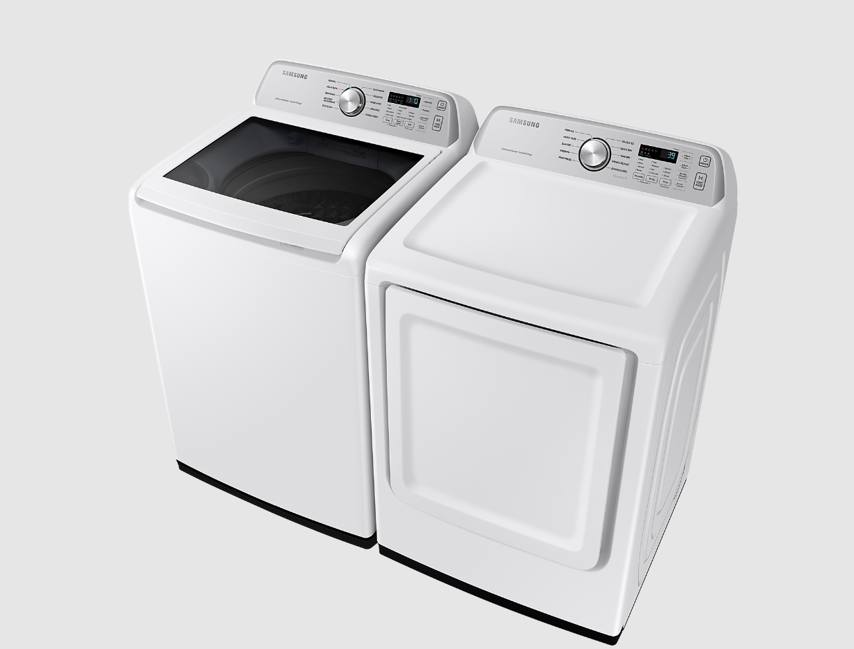 Samsung - 7.4 cu. Ft Electric Dryer in White - DVE47CG3500WAC