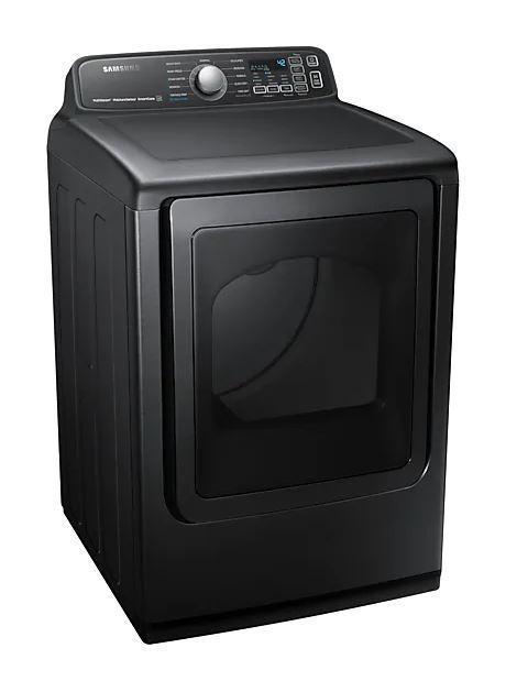 Samsung - 7.4 cu. ft Electric Dryer in Black Stainless - DVE50T7455V