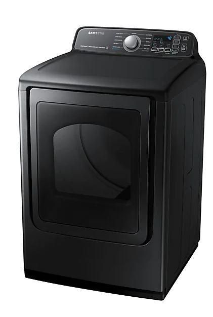 Samsung - 7.4 cu. ft Electric Dryer in Black Stainless - DVE50T7455V