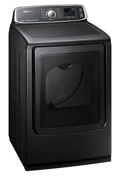 Samsung - 7.4 cu. ft Electric Dryer in Black Stainless - DVE52T7650V