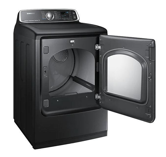 Samsung - 7.4 cu. ft Electric Dryer in Black Stainless - DVE52T7650V