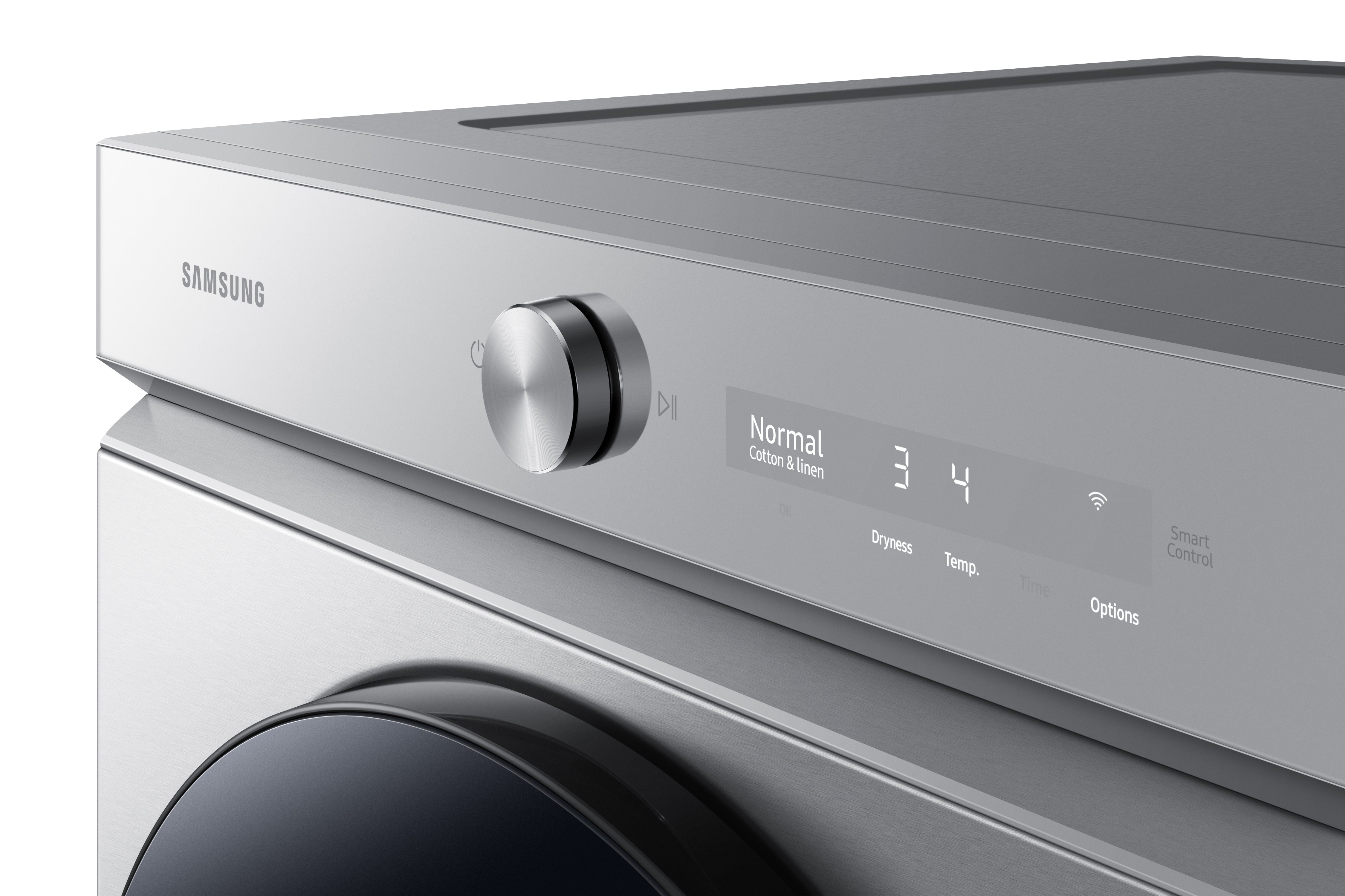 Samsung - Bespoke 7.6 cu. Ft Electric Dryer in Stainless - DVE53BB8700TAC