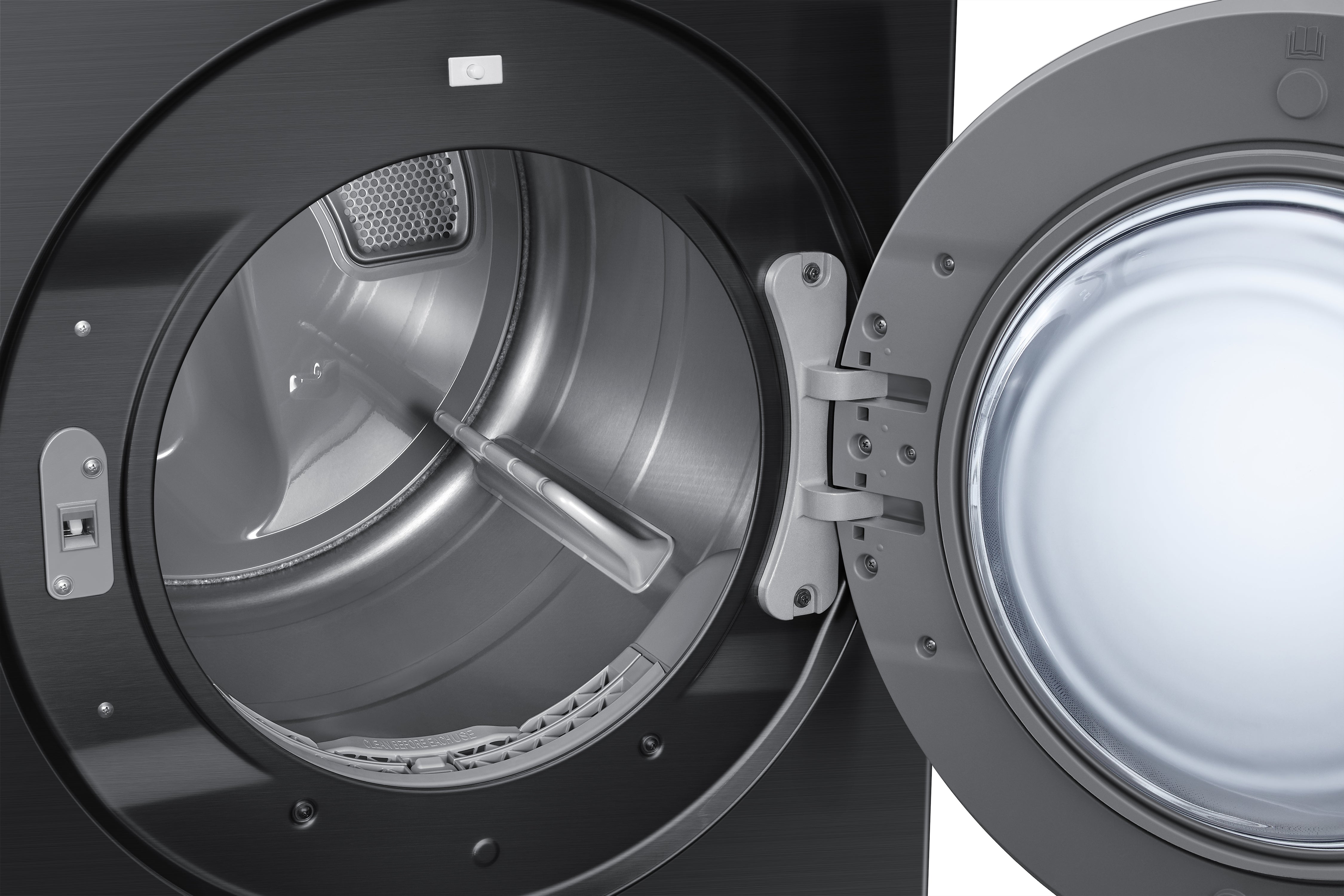 Samsung - 7.6 cu. Ft Electric Dryer in Black Stainless - DVE53BB8700VAC