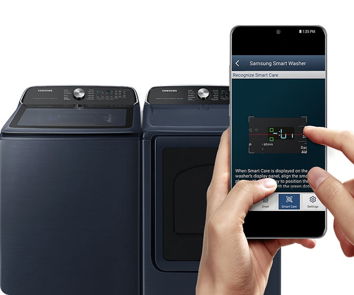 Samsung - 7.4 cu. Ft Electric Dryer in Blue - DVE54CG7155DAC