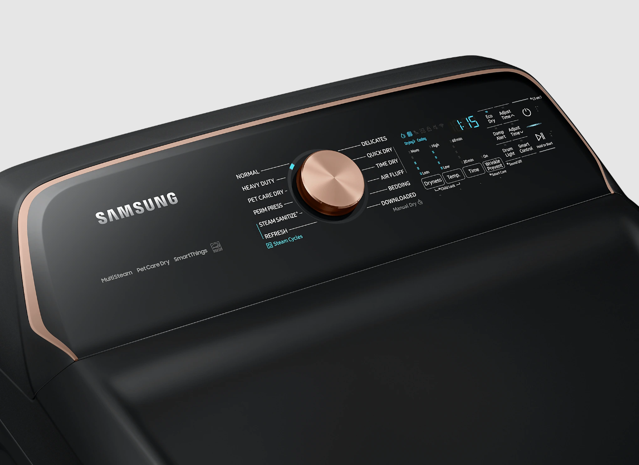 Samsung - 7.4 cu. Ft Electric Dryer in Black - DVE54CG7550VAC