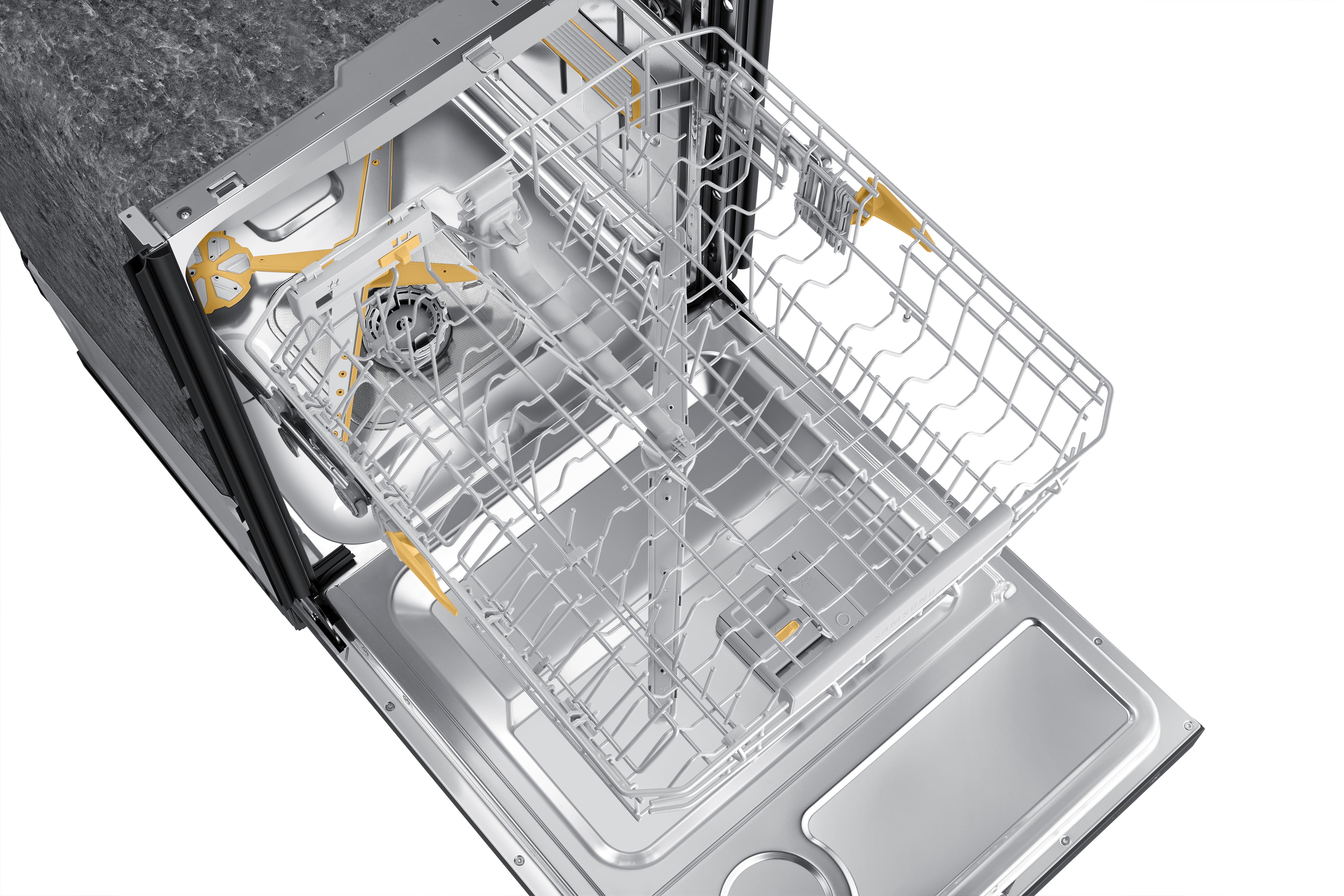 Samsung - Bespoke 42 dBA Built In Dishwasher in Black Stainless - DW80B7070UG