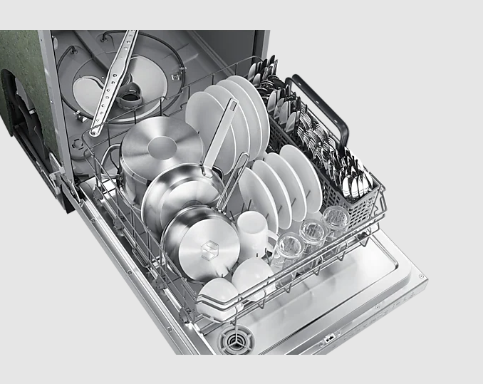 Samsung - 53 dBA Built In Dishwasher in White - DW80CG4021WQAA