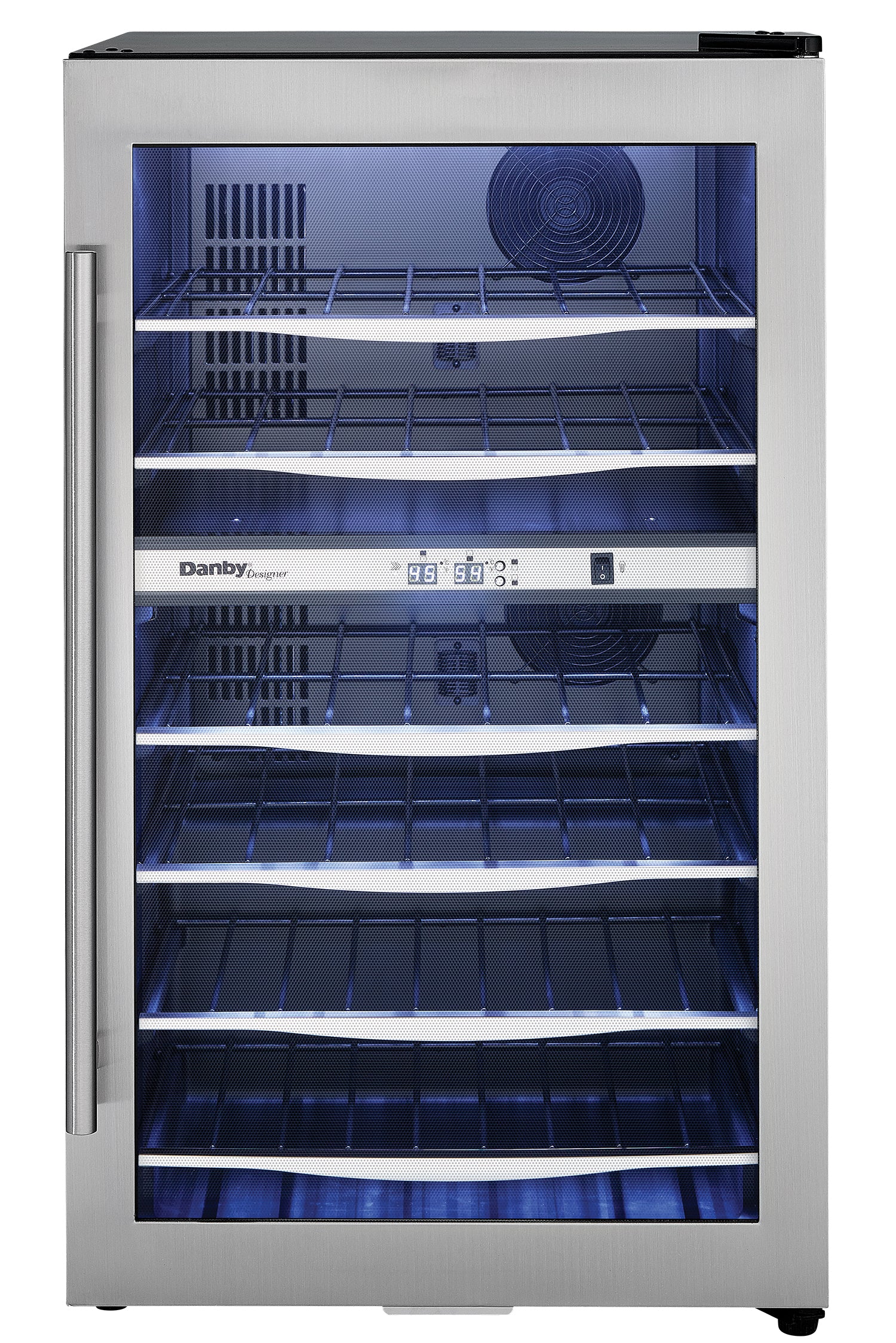 Danby - 19.4 Inch 38 Bottles cu. ft Wine Fridge Refrigerator in Stainless - DWC040A3BSSDD
