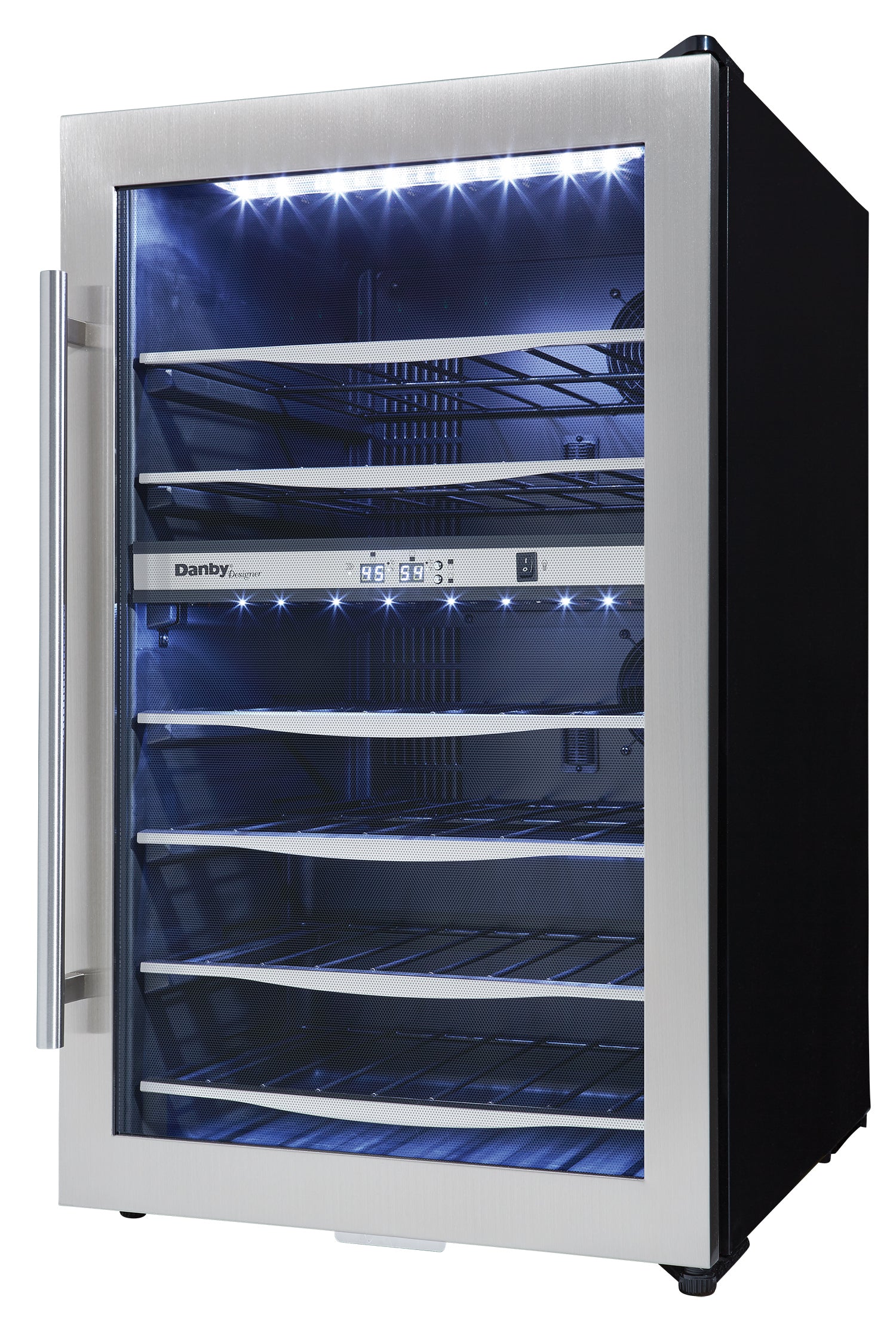 Danby - 19.4 Inch 38 Bottles cu. ft Wine Fridge Refrigerator in Stainless - DWC040A3BSSDD