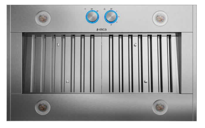 Elica - 34.5 Inch 600 CFM Blower & Insert Vent in Stainless - EAR634SS