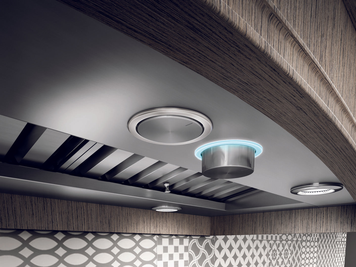 Elica - 34.5 Inch 600 CFM Blower & Insert Vent in Stainless - EAR634SS