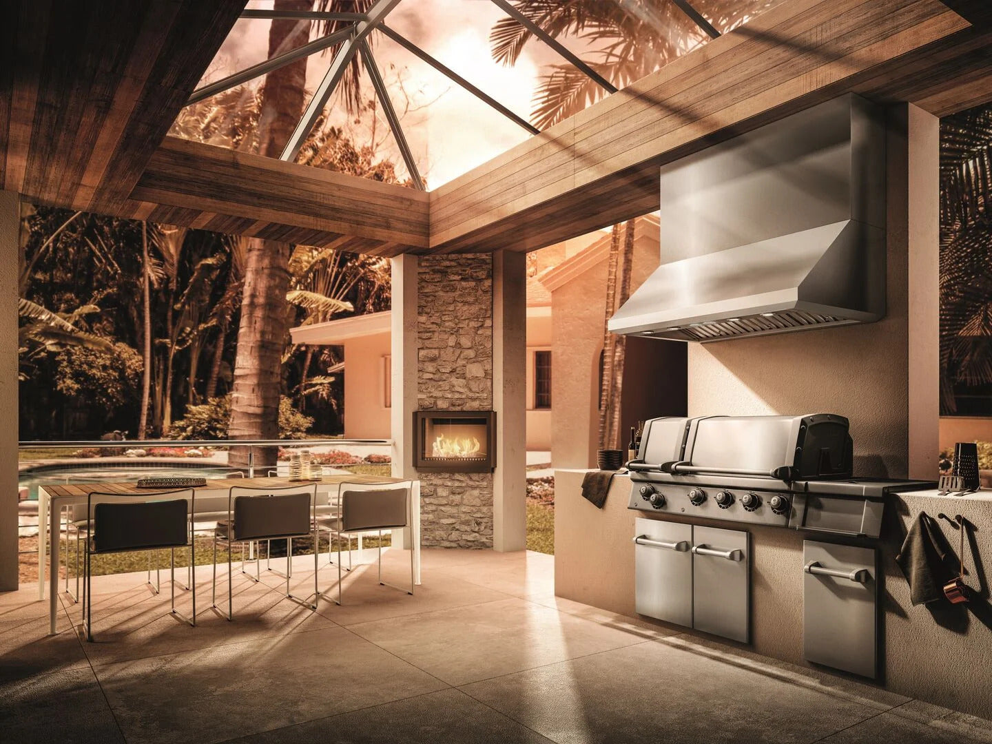 Elica - 48 Inch 1200 CFM Wall Mount and Chimney Range Vent in Stainless - ECP148SS